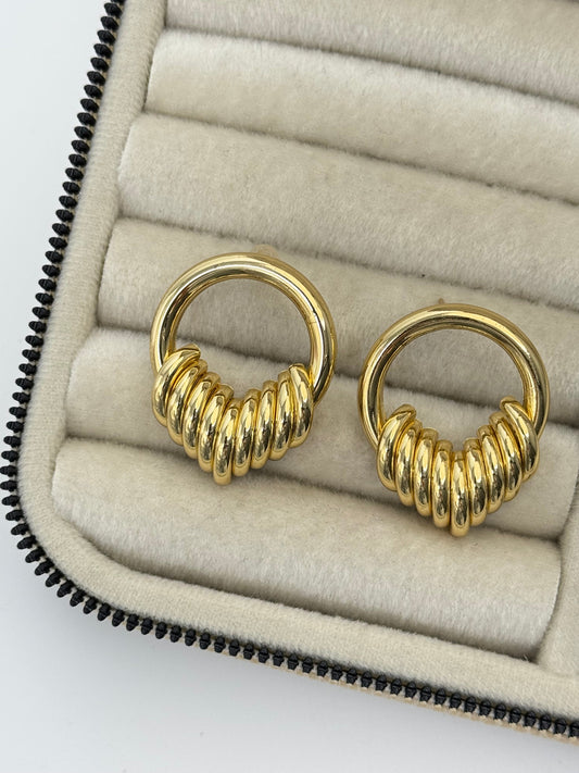 Imported Gold Hoop Earrings with Stunning Detail