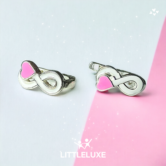 Endless Love for My Daughter Silver Earrings for Kids