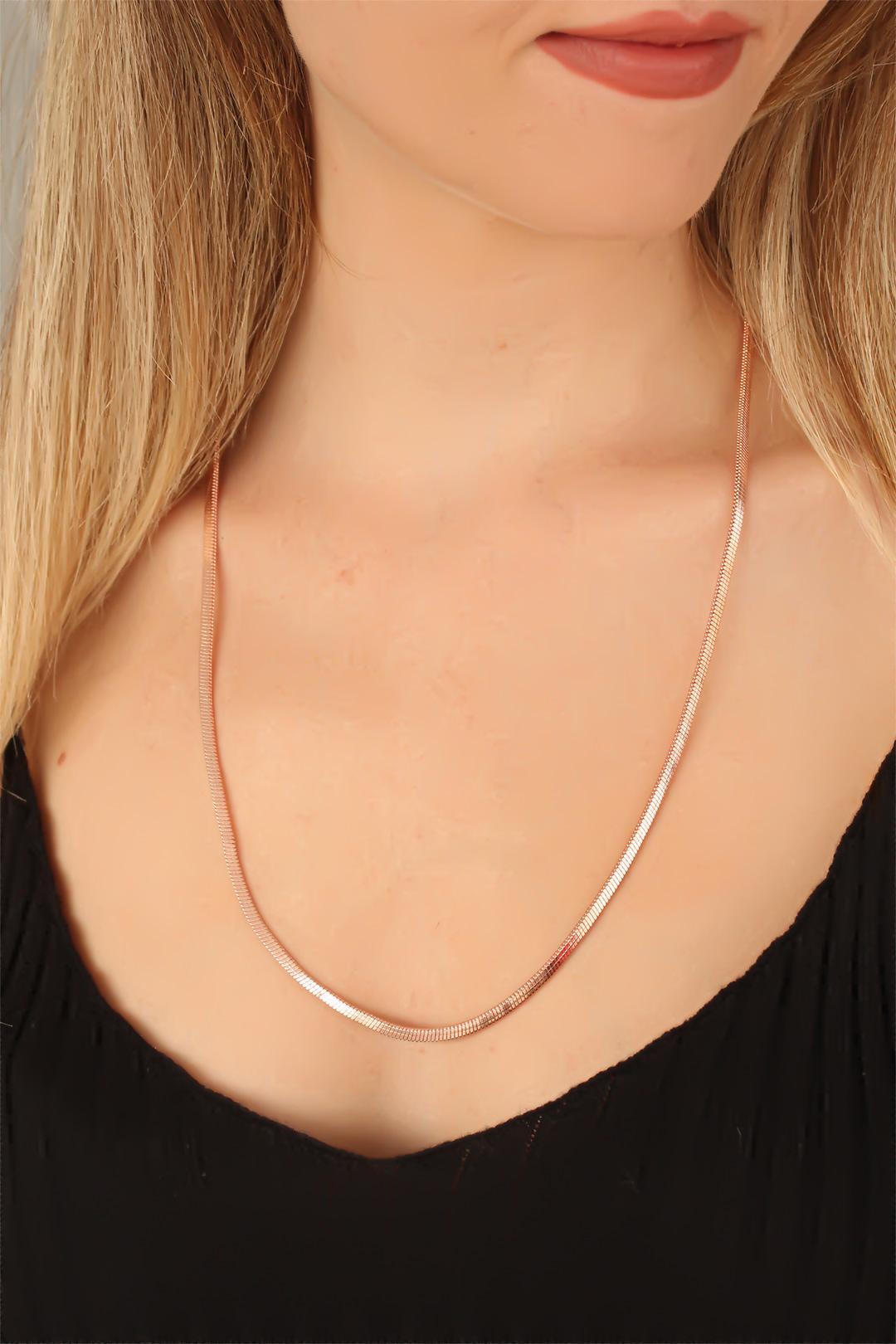 New Season Rose Gold Plated Stylish Chain Necklace for Women