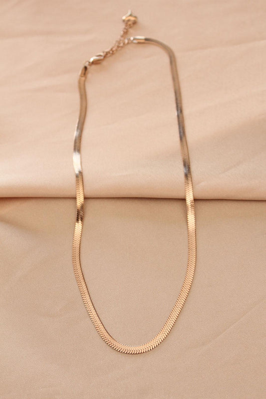 Stunning Italian Steel Rose Gold Chain Necklace