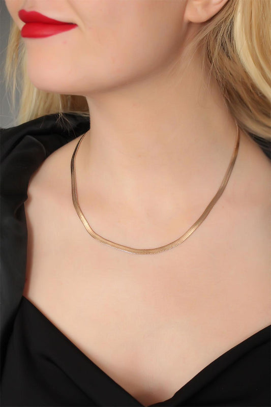 Stunning Italian Steel Rose Gold Chain Necklace