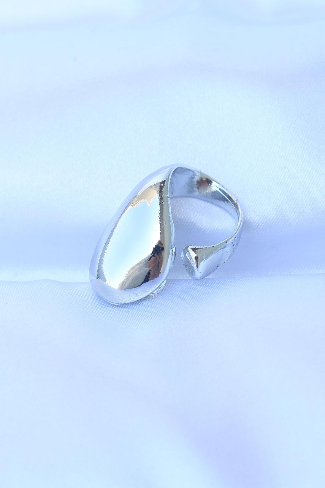 Adjustable Silver Tone Bold Dome Ring - Stylish and Unique Jewelry