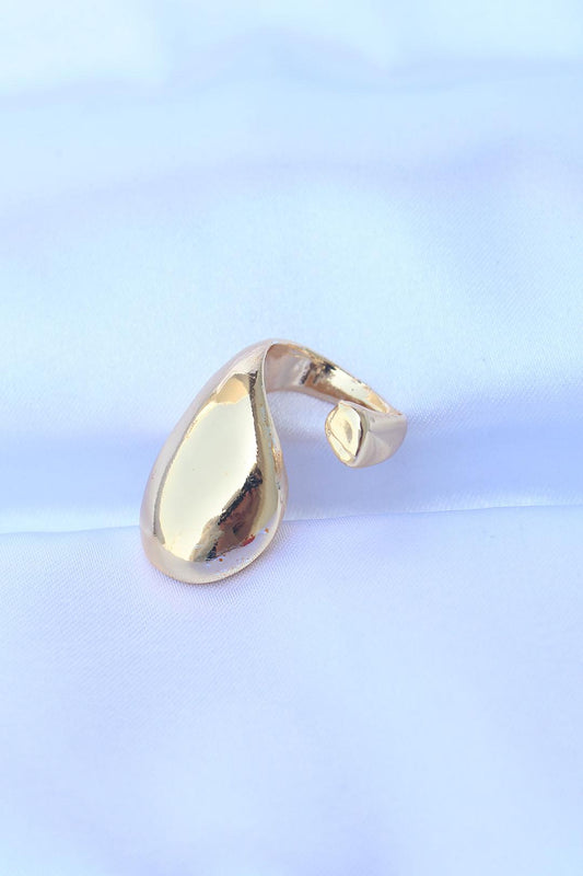 Adjustable Gold Tone Bold Dome Ring - Perfect Statement Jewelry