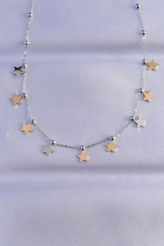 Colorful Minimal Star Necklace in 316L Stainless Steel