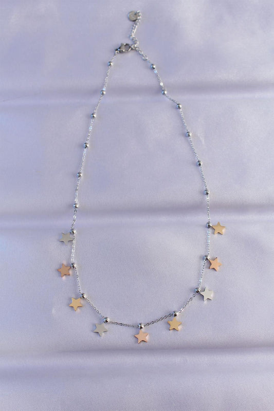 Colorful Minimal Star Necklace in 316L Stainless Steel