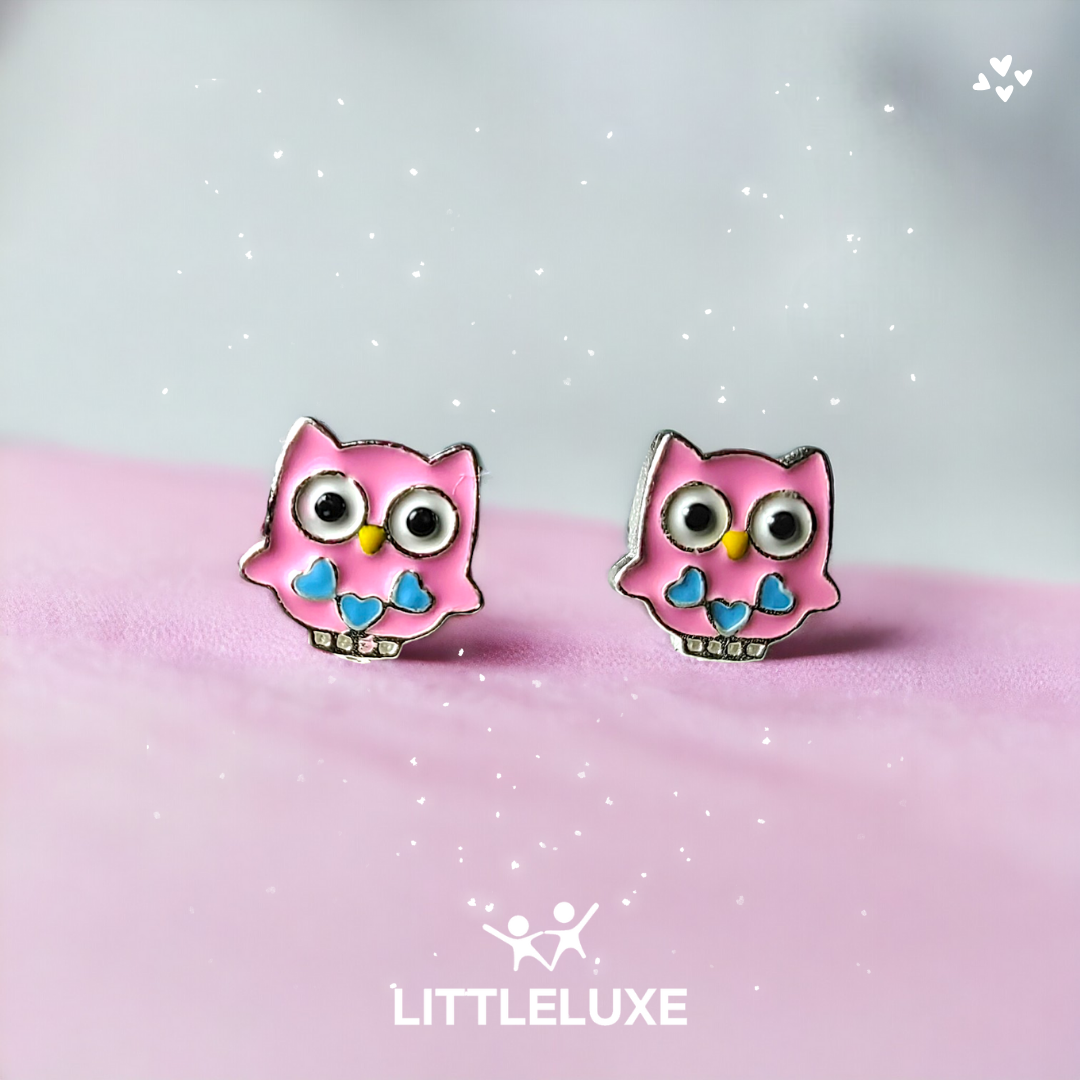 Adorable Silver Owl Earrings for Girls – Perfect Gift for Your Little Princess!