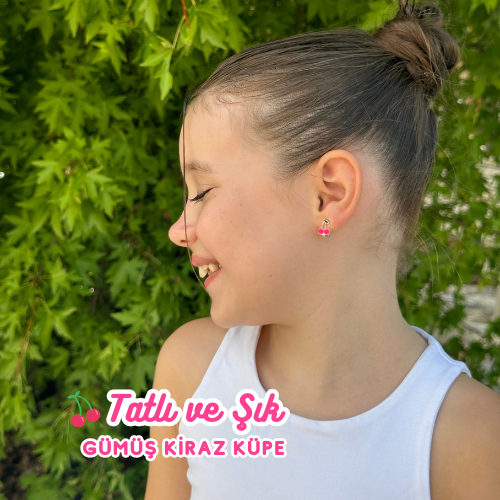 Sweet as Cherry Silver Earrings for Girls – Adorable Jewelry for Your Little Princess