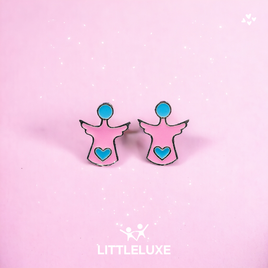 Sparkling Silver Children's Earrings - My Little Angel Collection