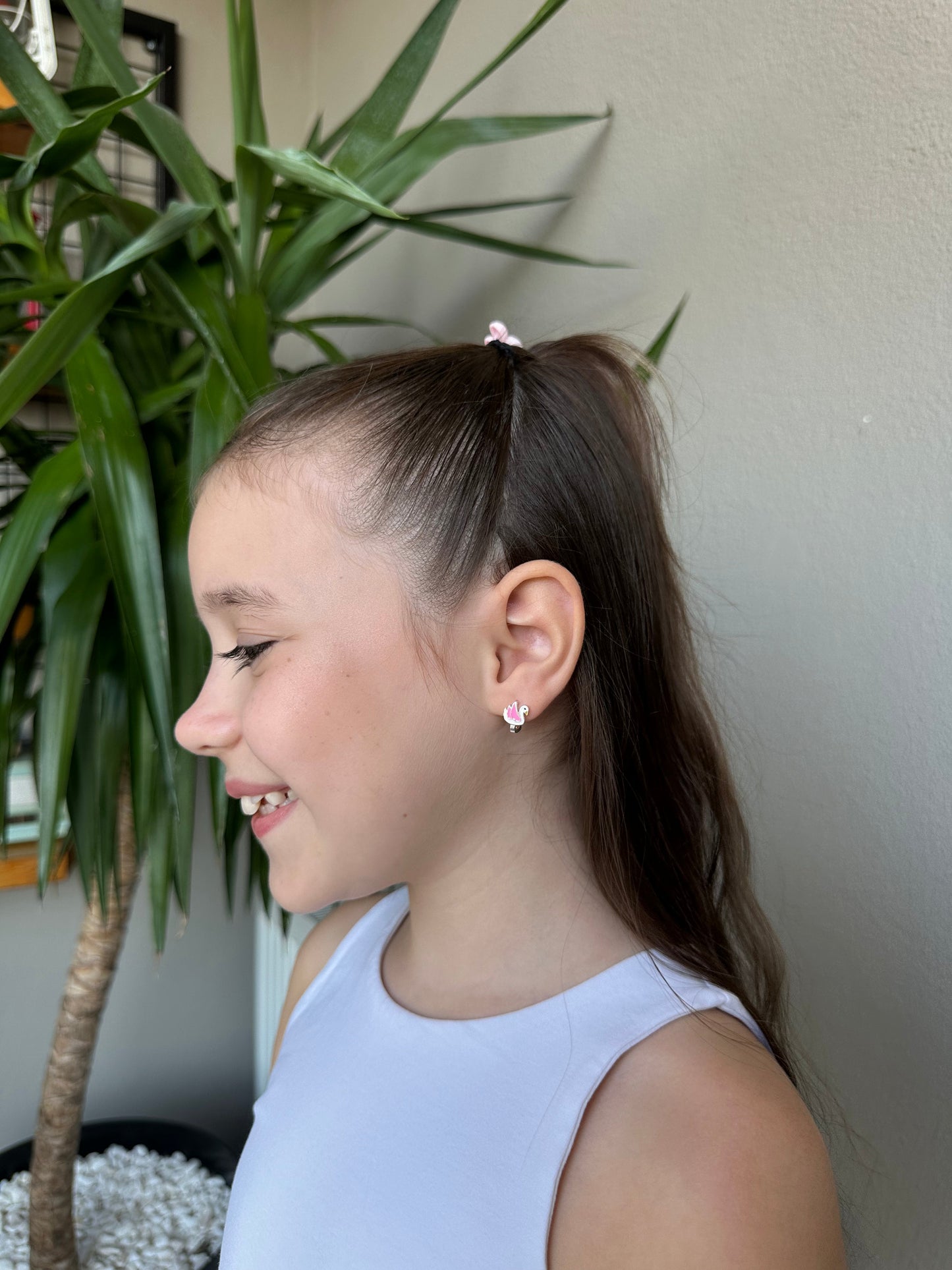 Beautiful Swan-Inspired Silver Earrings for My Precious Daughter