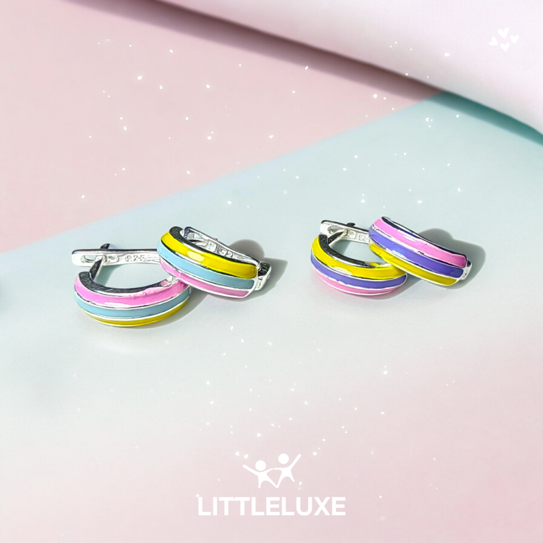 Sweet as Sugar: Adorable Silver Hoop Earrings for Little Girls