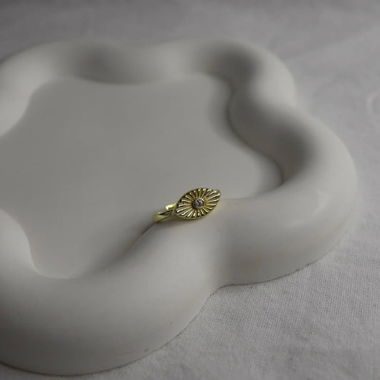 Sterling Silver 925 | Striped White Eye Ring - Unique and Stylish Jewelry