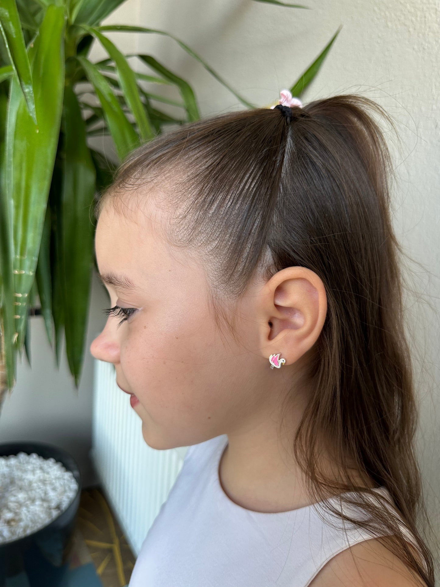 Beautiful Swan-Inspired Silver Earrings for My Precious Daughter