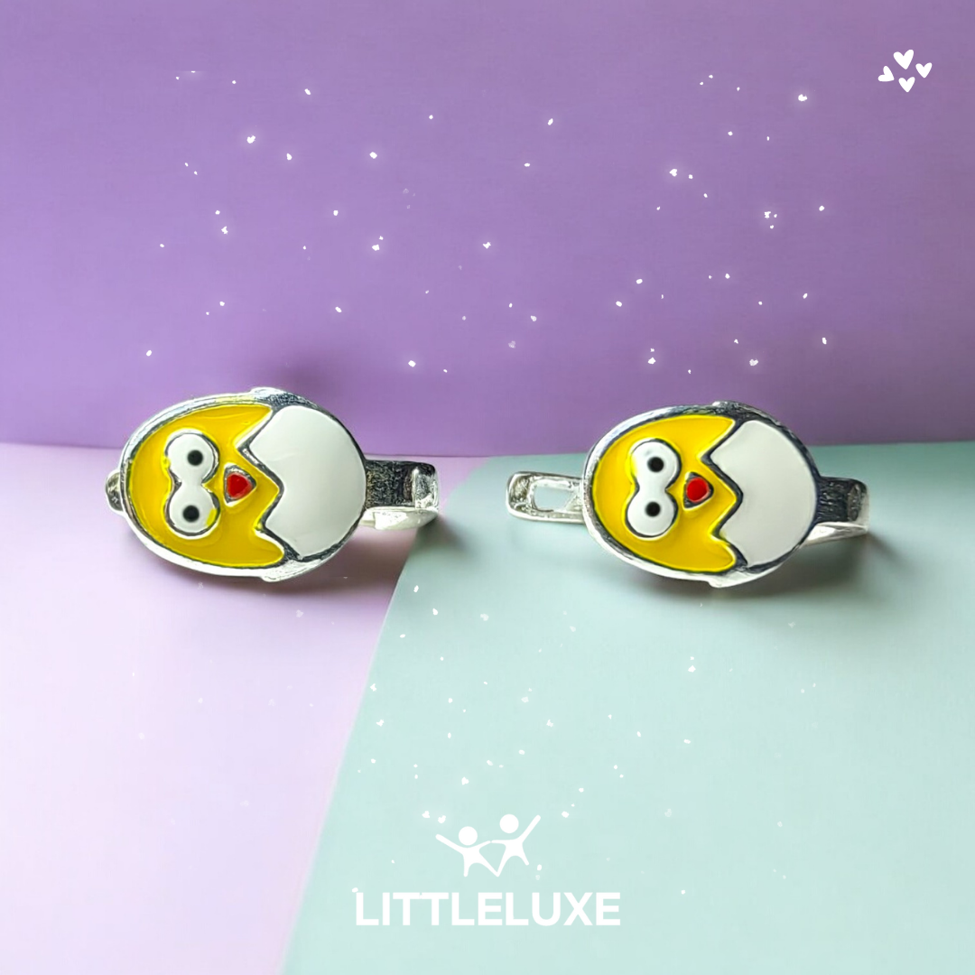 Charming Silver Chick Earrings for Girls - Perfect Little Accessory!