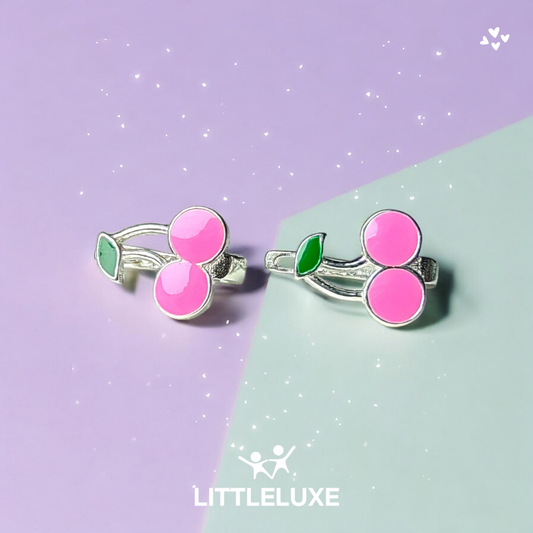 Sweet as Cherry Silver Earrings for Girls – Adorable Jewelry for Your Little Princess