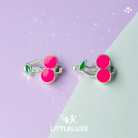 Sweet as Cherry Silver Earrings for Girls – Adorable Jewelry for Your Little Princess