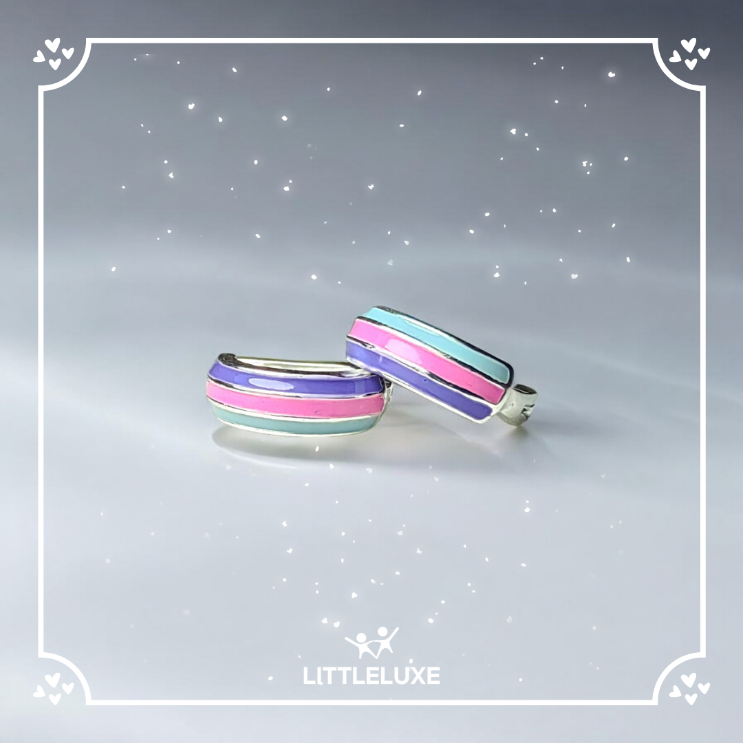 Sweet as Sugar: Adorable Silver Hoop Earrings for Little Girls