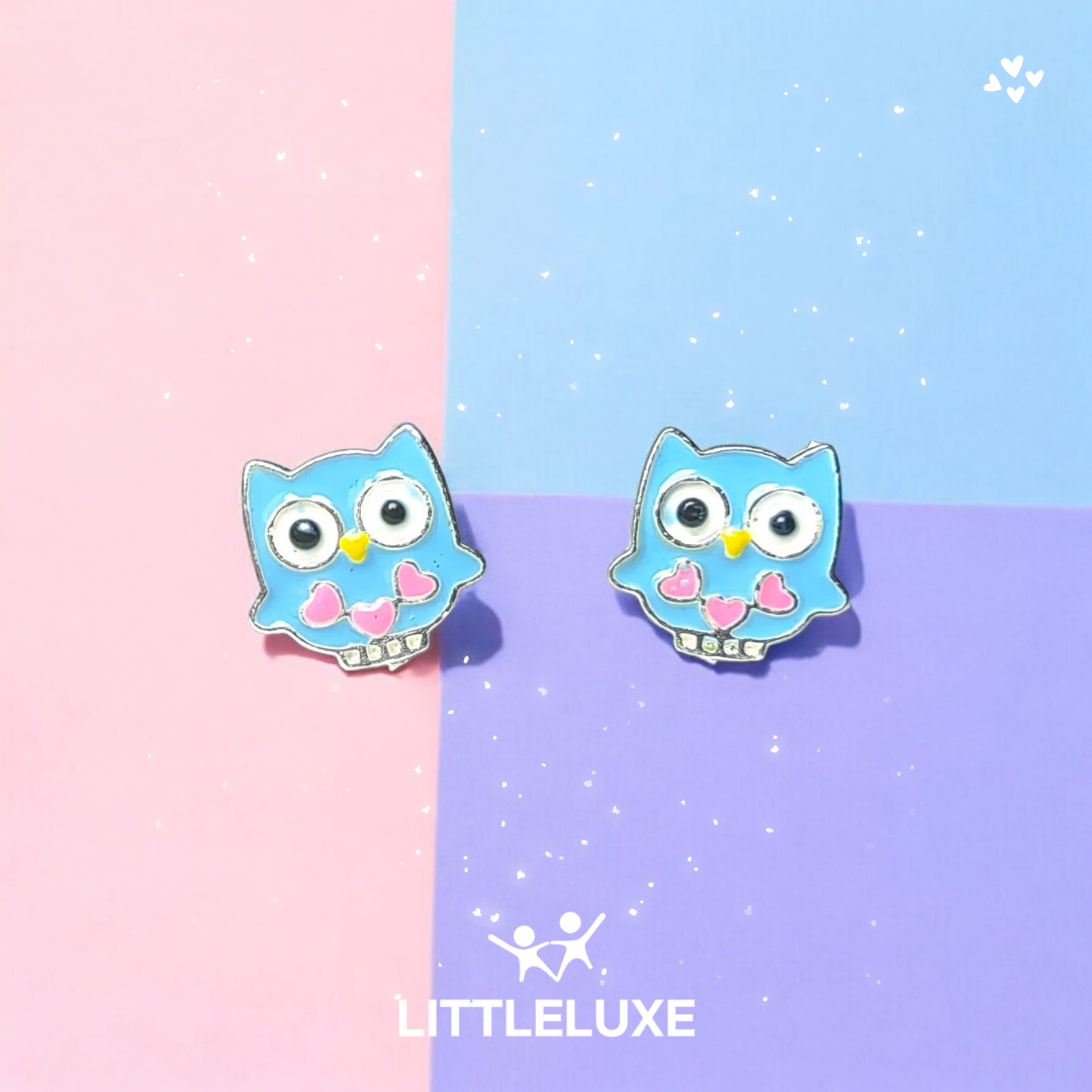 Adorable Silver Owl Earrings for Girls – Perfect Gift for Your Little Princess!