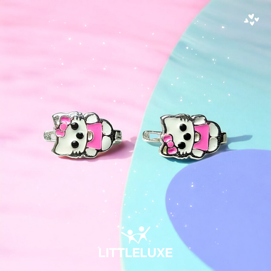 Adorable Hello Kitty Silver Earrings for My Glamorous Little Girl Who Loves to Shine