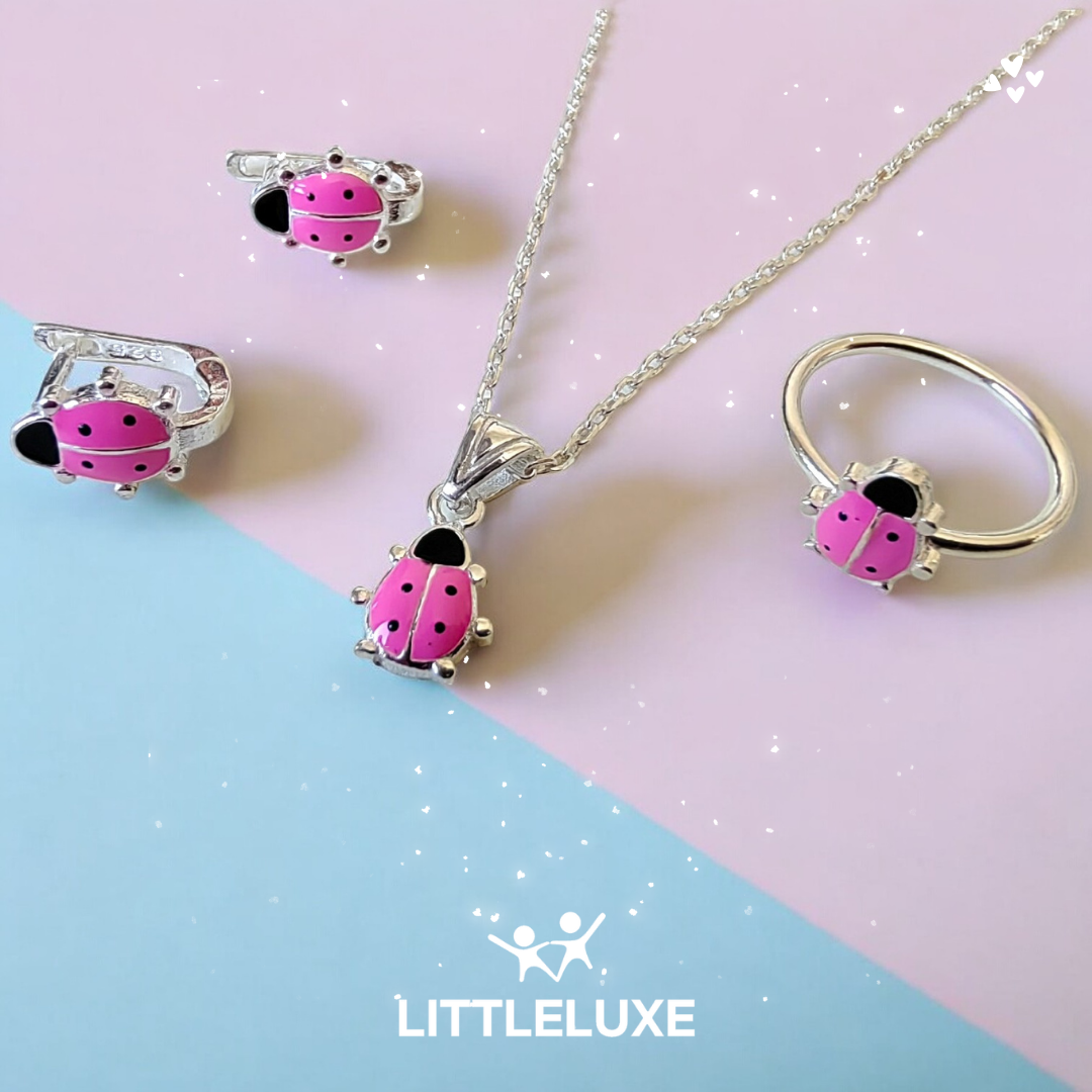 Ladybug Jewelry Set: Wishing You Endless Luck, My Daughter!