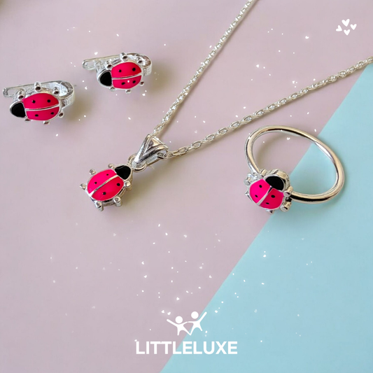 Ladybug Jewelry Set: Wishing You Endless Luck, My Daughter!