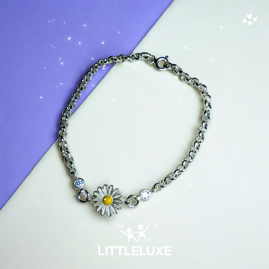 Delicate Daisy Bracelet for My Daughter's Graceful Wrists