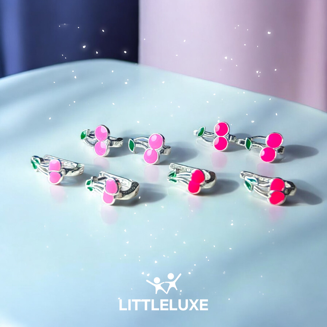 Sweet as Cherry Silver Earrings for Girls – Adorable Jewelry for Your Little Princess