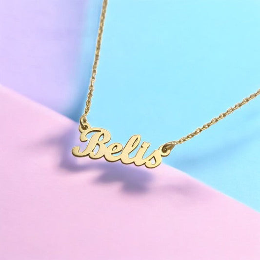 Personalized 925 Sterling Silver Gold-Plated Necklace for Girls - Charming Children's Jewelry