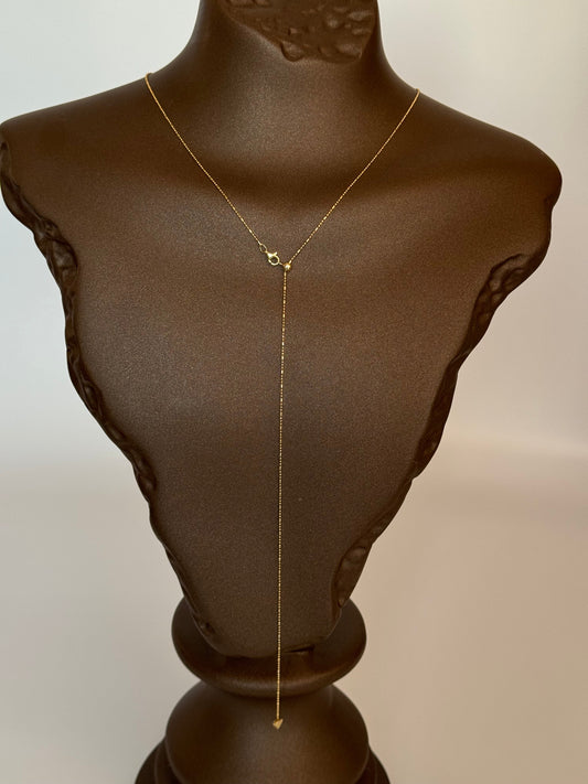 Adjustable Gold Necklace with 925 Silver Heart Detail - Perfect for Everyday Elegance