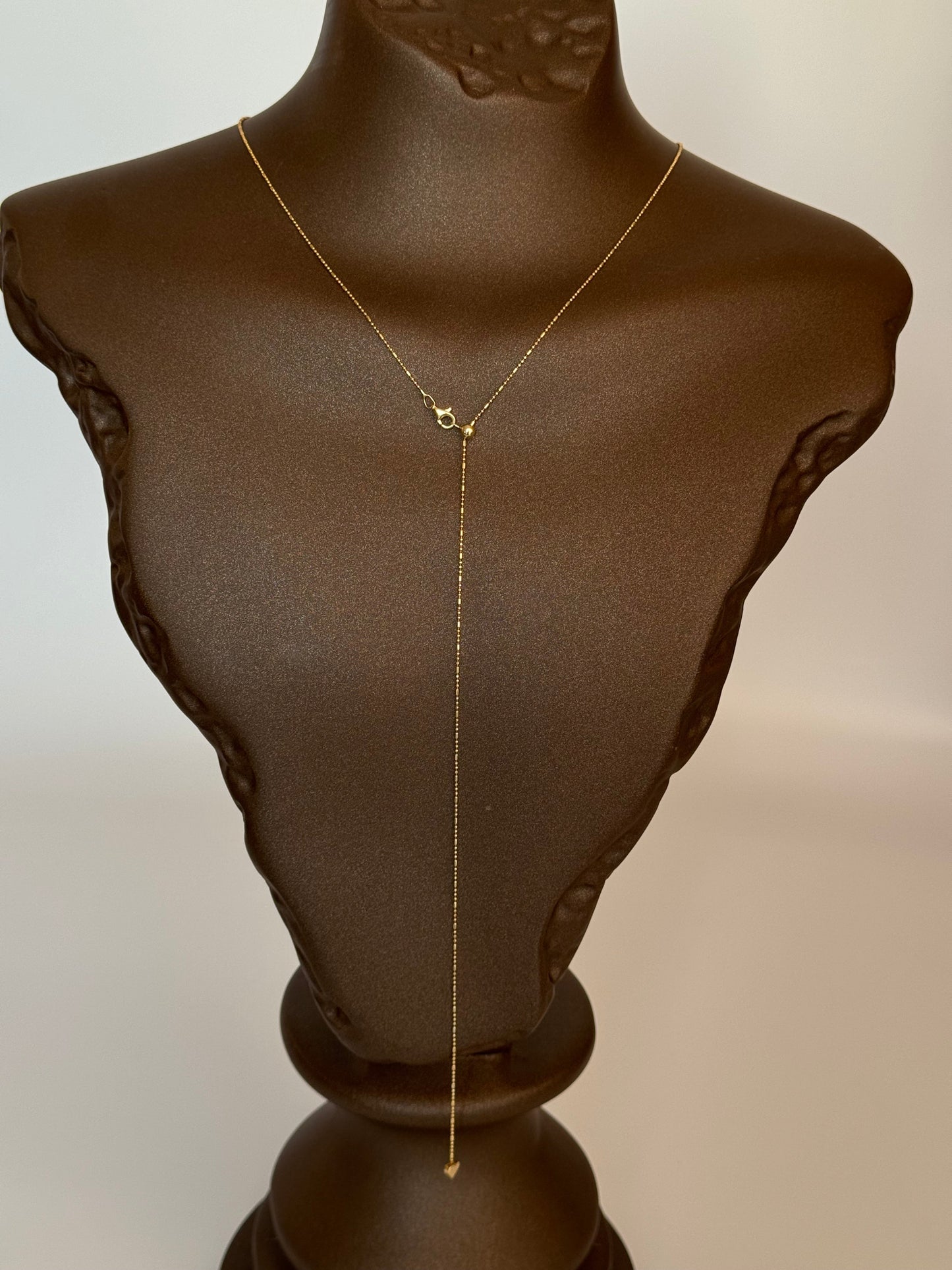 Adjustable Gold Necklace with 925 Silver Heart Detail - Perfect for Everyday Elegance