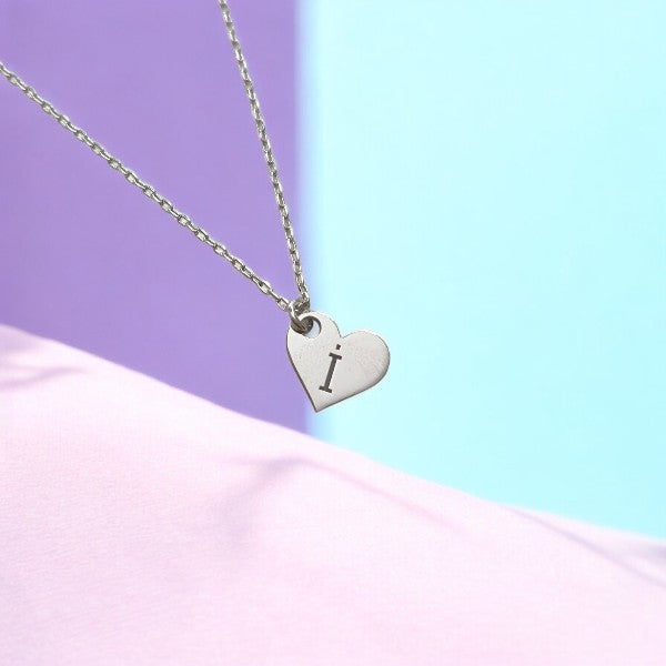 Charming Heart-Shaped Silver Necklace for Girls - Stylish Silver Jewelry for Kids