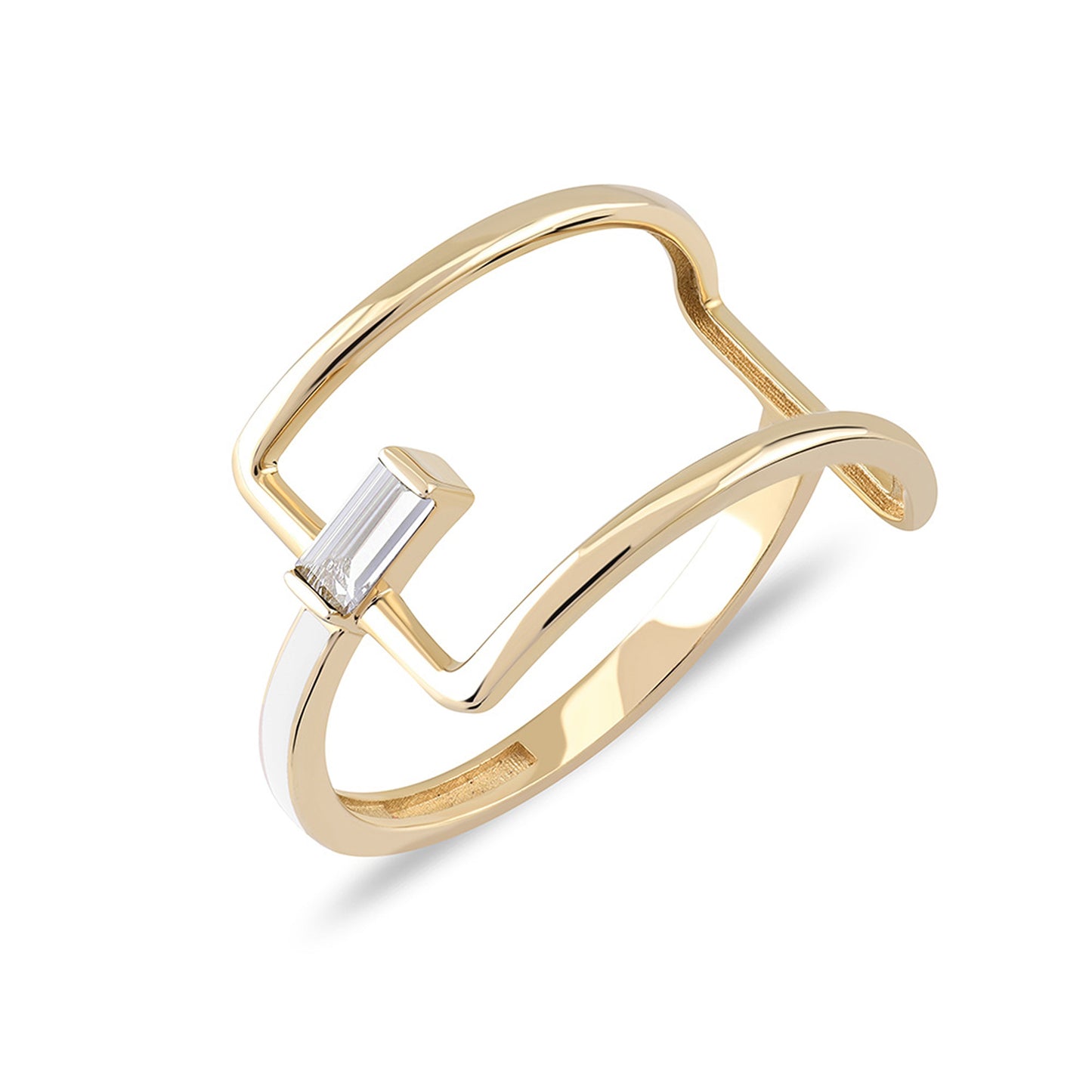 Bagetto Mine Port Gold Ring - Elegant and Timeless Jewelry