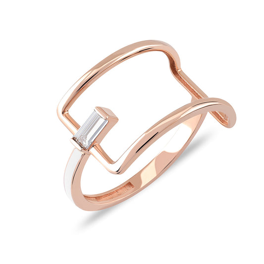 Bagetto Mine Port Gold Ring - Elegant and Timeless Jewelry