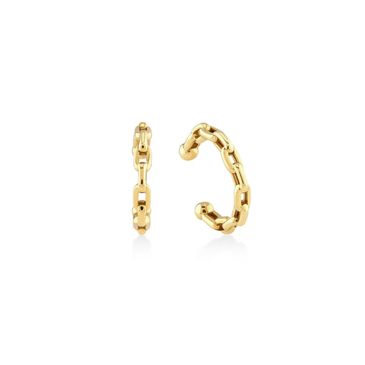 Chic Chain Design Gold Earcuff - Stylish and Trendy Jewelry Accessory