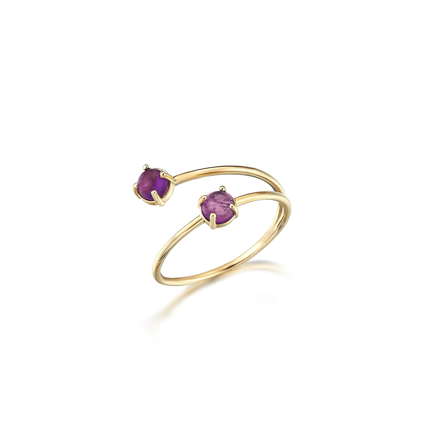 Stunning Gold Ring with Double Tourmaline Stones