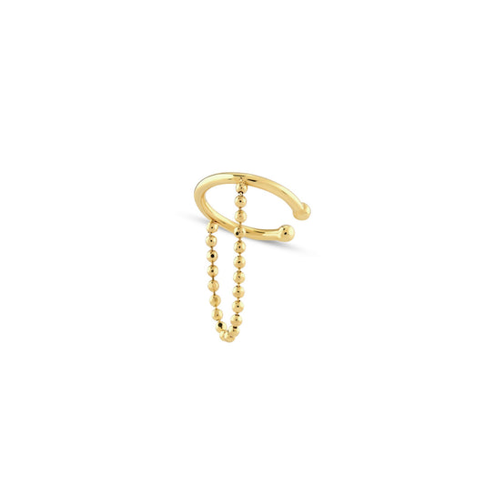 Stylish Gold Hoop Ear Cuff with Clustered Design - Perfect Statement Piece!