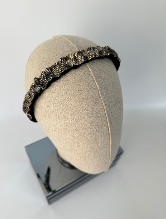 EFRUZ Imported Thin Leopard Print Crystal Stone Headband