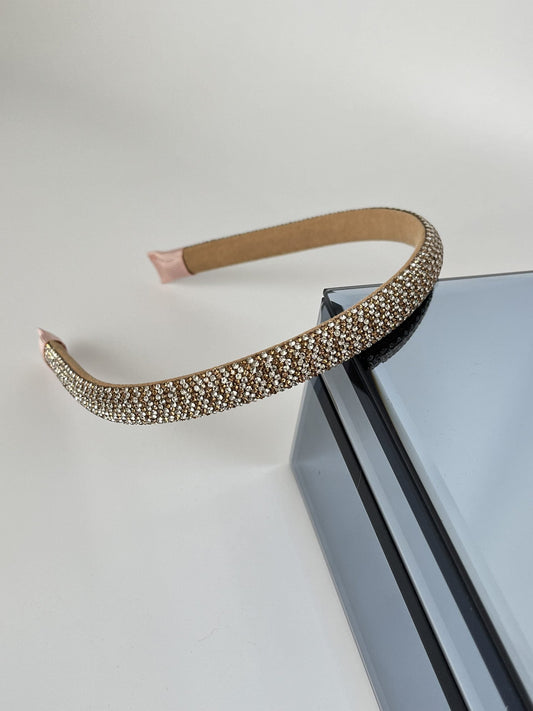 Elegant Darya Brown Crystal Stone Hairband - Chic and Stylish Accessory