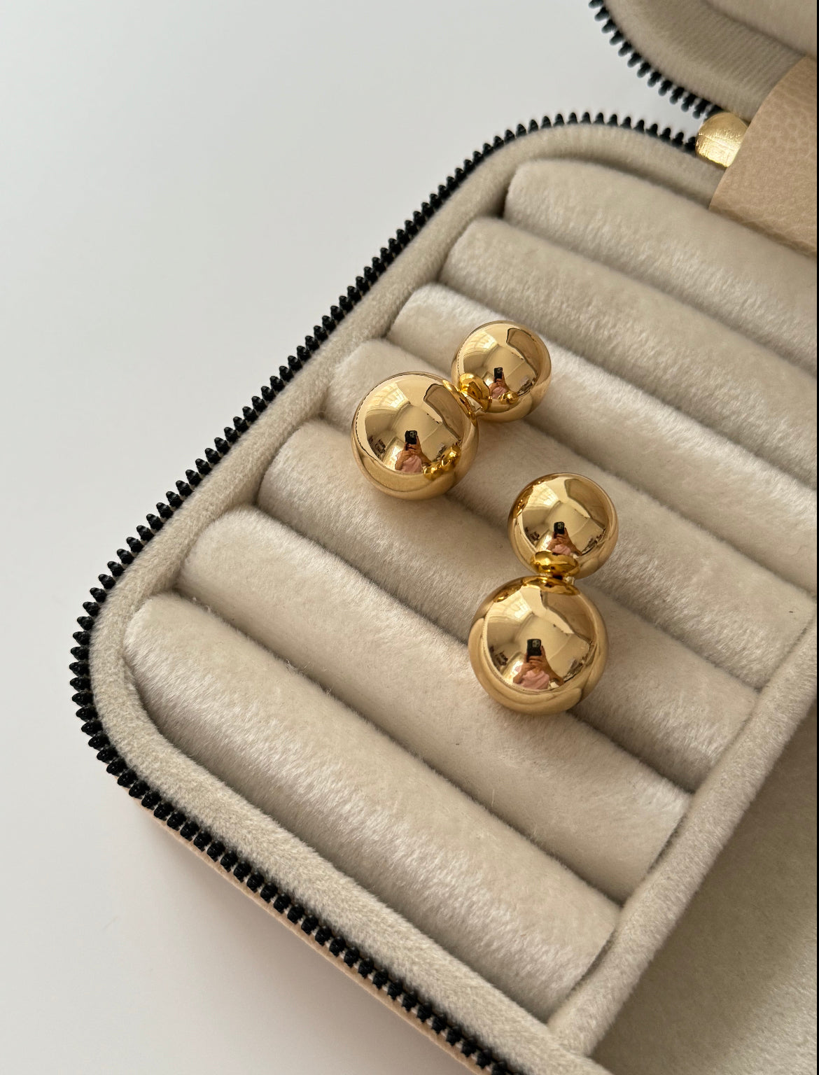 Earlene Imported Gold Earrings with Stylish Top Detail