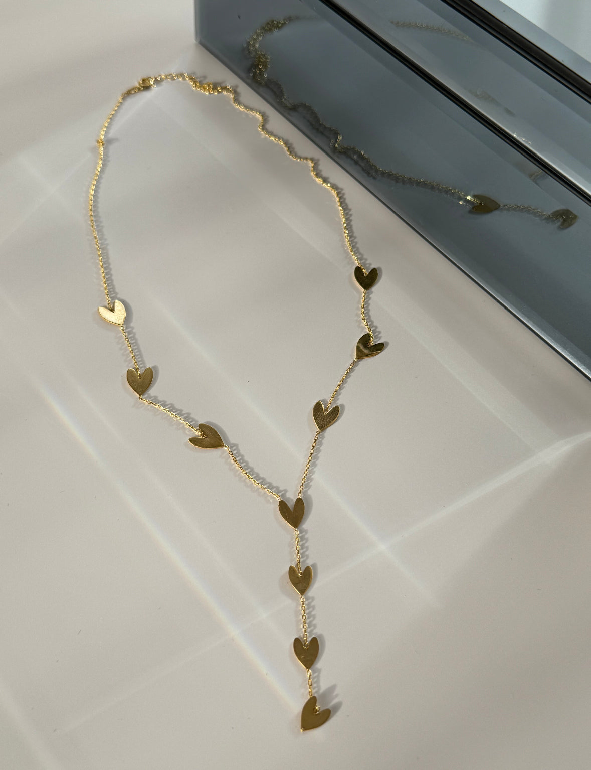 925 Sterling Silver Heart Detail Gold Necklace - Elegant & Stylish Jewelry