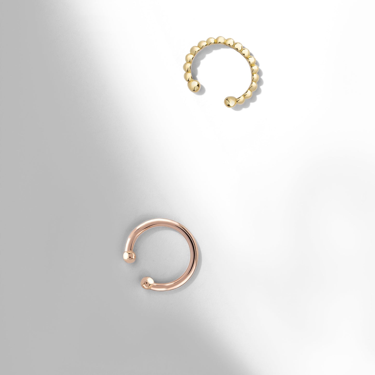 Gold Clustered Compression Hoop Earcuff – Stylish and Unique Ear Jewelry