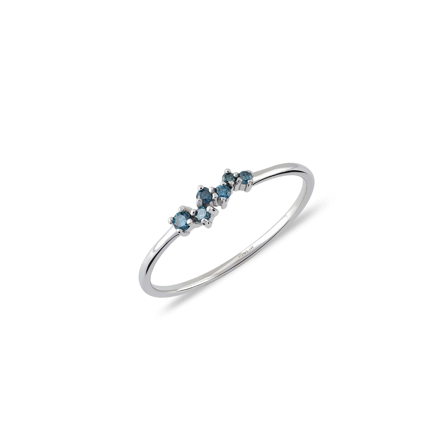 Stunning Azzuro Snow Queen Blue Diamond Ring