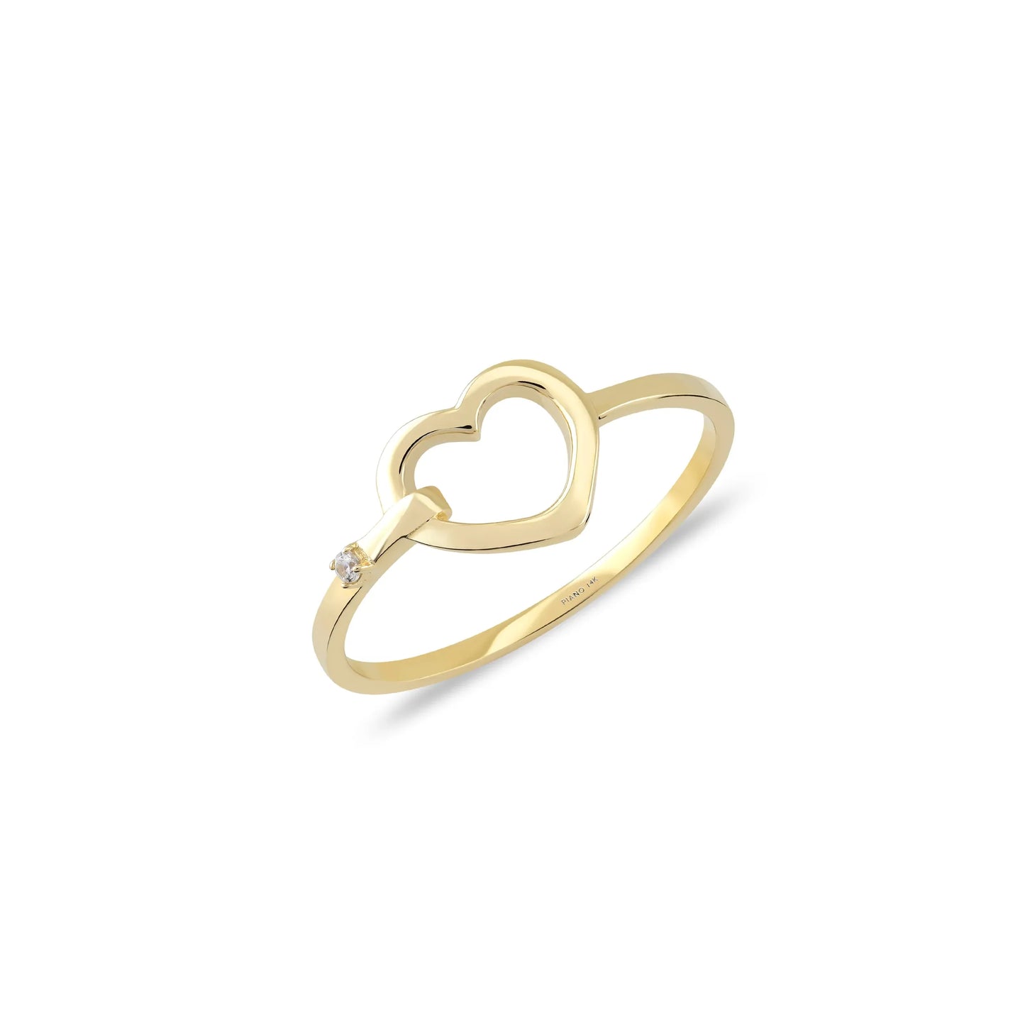 Stunning Cabaret Heart-Shaped Gold Ring with Lock Design