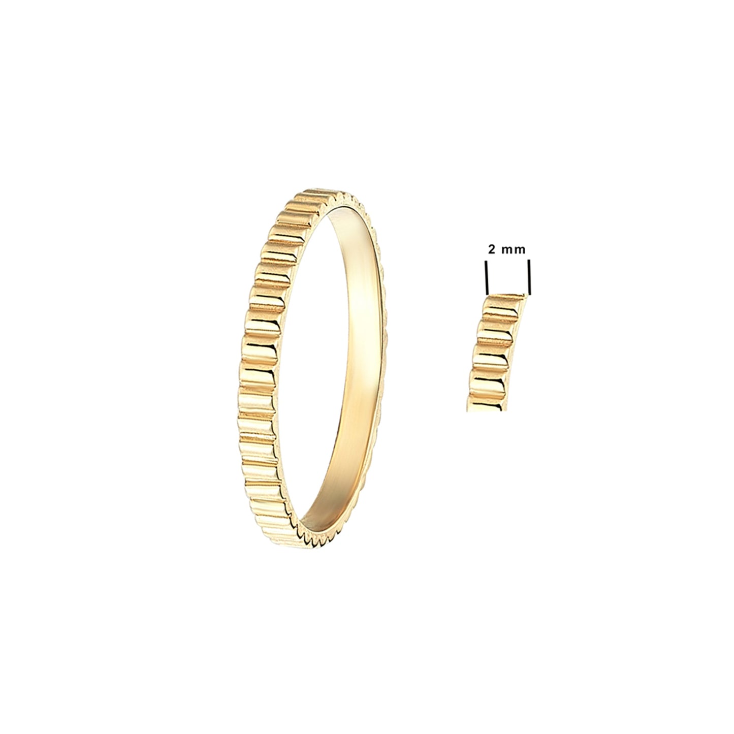 Stunning Andante Curve Gold Ring - Elegant and Timeless Jewelry