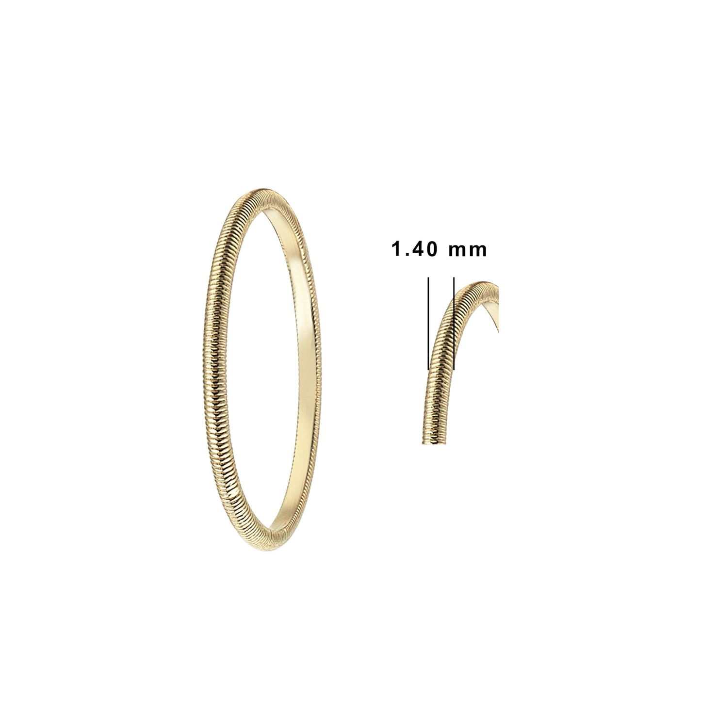 Elegant Andante Thin Spiral Gold Ring - Timeless Beauty for Every Occasion