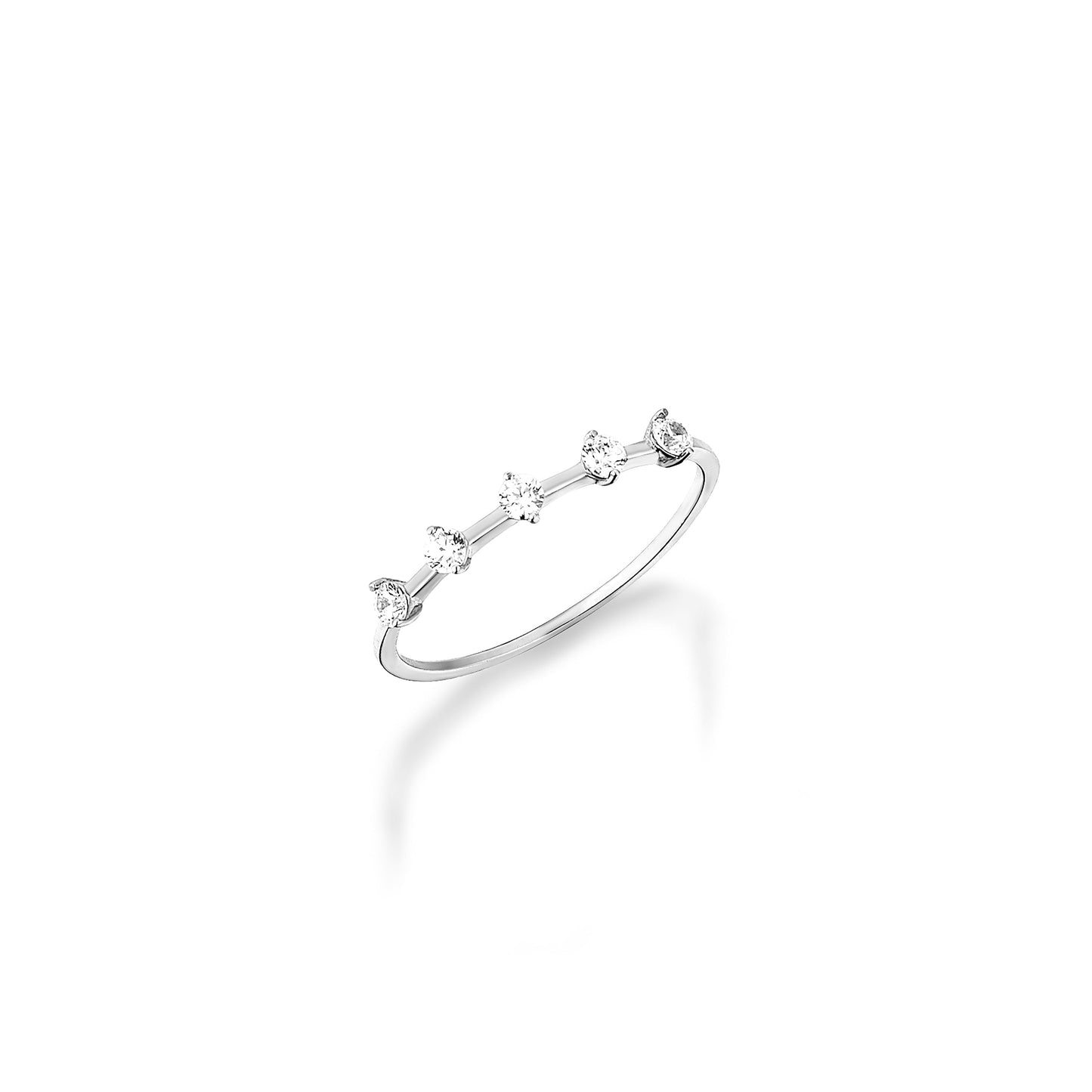 Forte Five Stone Gold Ring - Timeless Elegance and Sparkling Brilliance