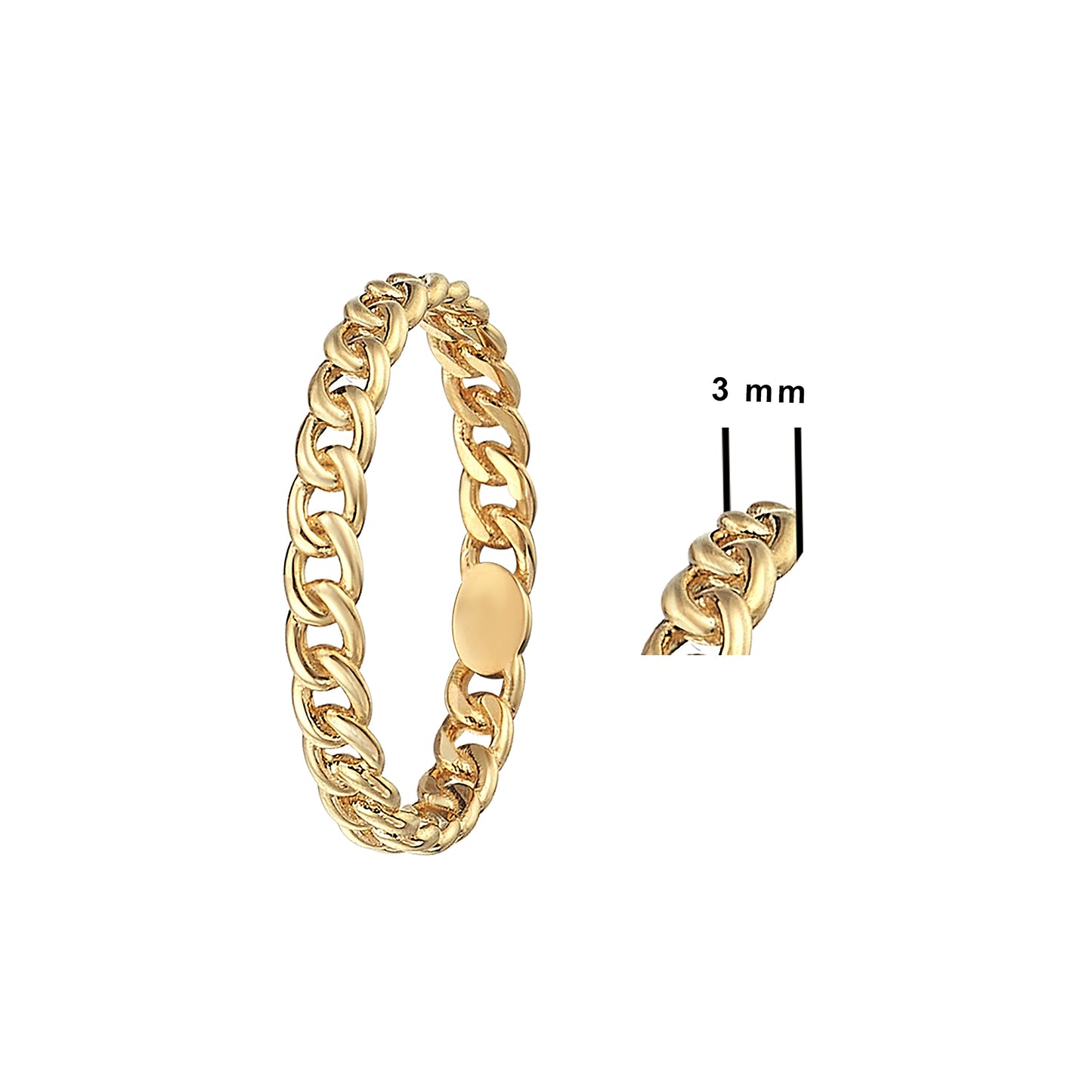 Delicate Gold Chain Ring - Elegant and Stylish Jewelry Piece