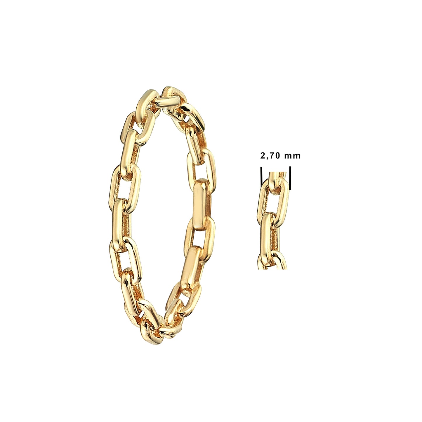 Stunning Gold Chain Ring – Elegant Fashion Statement Jewelry