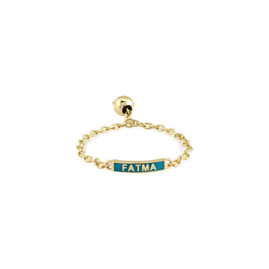 Customizable Adjustable Name Ring by Mineli