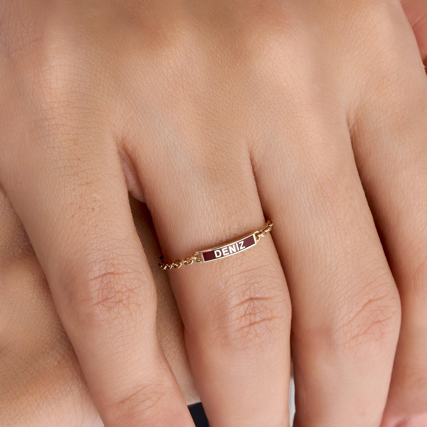 Customizable Adjustable Name Ring by Mineli