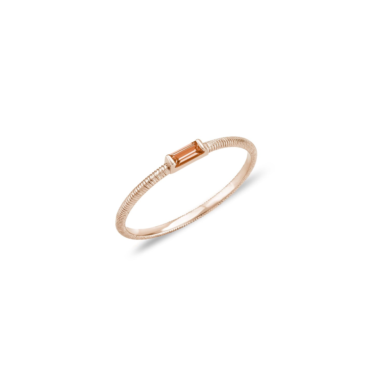 Stunning Horizontal Gold Ring with Textured Line Design and Sparkling Stones